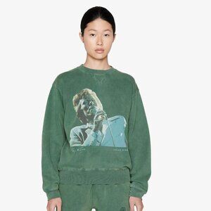 ANINE BING Ramona AB X Bowie Green Crewneck Sweatshirt Women's Size X-Small